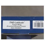 Mixed Lot - Gatco Latitude II Wall Mounted Towel Ring and Paper Holder in Brushed Bronze