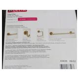 Mixed Lot of Delta Trinsic Single Post Toilet Paper Holder and  Open Towel Ring in Champagne Bronze