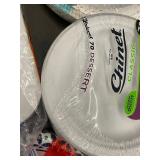 Bulk Lot of Disposable Tableware: Plates, Napkins, and Trays