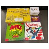 Board and Card Games Bundle: Apples to Apples Junior, Twister, and More