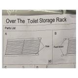 White Over The Toilet Storage Rack with Assembly Instructions