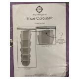 Set of 4 Joy Mangano Shoe Carousel Organizers in Purple