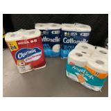 Set of 4 Packs of Toilet Paper - Charmin, Cottonelle, Angel Soft