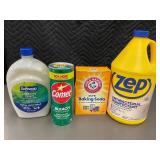 Lot of Household Cleaning Products with Disinfectants and Baking Soda
