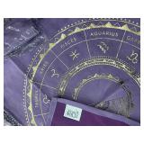 Set of 6 Tamed Wild Zodiac Tapestries in Purple