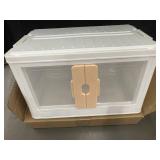 Plastic Storage Box with Dual Swing Doors