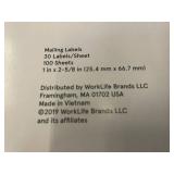 Bulk Pack of 2 x 3000 Mailing Labels - 1" x 2-5/8" - White