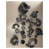 Lot of 15 Assorted Power Adapters and Cables