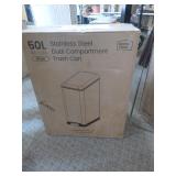 Home Zone Living 13 Gallon Kitchen Trash Can with Dual Compartments