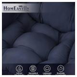 HomEastlly Lazy Chair with Ottoman (Navy)