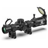 MidTen 1-4x24 LPVO Rifle Scope with 30mm Cantilever Mount