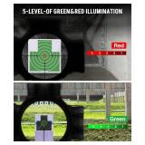 MidTen 1-4x24 LPVO Rifle Scope with 30mm Cantilever Mount