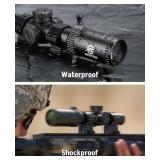 MidTen 1-4x24 LPVO Rifle Scope with 30mm Cantilever Mount