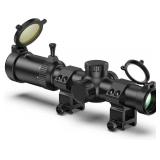 MidTen 1-4x24 LPVO Rifle Scope with 30mm Cantilever Mount