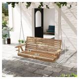 Outsunny 3-Seater Wooden Porch Swing