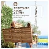 Outsunny 3-Seater Wooden Porch Swing