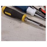 Lot of (6) Hand Tools - Small Snips + Pliers (x3), Interchangeable Hex Head Drivers (x3)