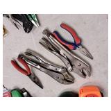 Lot of (4) Assorted Hand Tools - Pliers - Locking, Needlenose