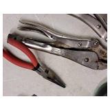 Lot of (4) Assorted Hand Tools - Pliers - Locking, Needlenose