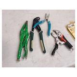 Lot of (4) Assorted Hand Tools - Pliers - Locking, Needlenose, Slide Joint