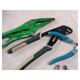 Lot of (4) Assorted Hand Tools - Pliers - Locking, Needlenose, Slide Joint
