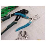 Lot of (4) Assorted Hand Tools - Pliers - Locking, Needlenose, Slide Joint