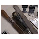 Lot of (10) Assorted Hand Tools - Saw Blades, Chisels, Rasps/Files