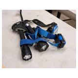 Lot of (4) Assorted Hand Tools - Flashlights (x2) and Headlamps (x2)