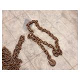 Lot of (2) Tow Chain with Hook End