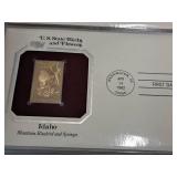 Golden Replicas of U.S. Stats Birds and Flowers Stamps - Proof Replicas 22kt Gold