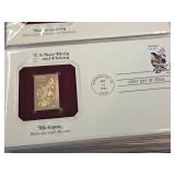 Golden Replicas of U.S. Stats Birds and Flowers Stamps - Proof Replicas 22kt Gold