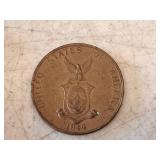 Lot of (4) Coins - 1936 Indian Head / Buffalo Nickel, 2005P Jefferson w/ Americn Bison Obverse, 1900 Indian Head Penny, 1798 Draped Bust Large Cent