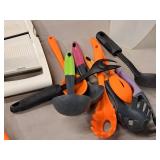 Assorted Plastic Kitchenwares - Bowl, Juice Jug, Cheese/Vegetable Slicer, Cooking Utensils