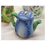 Lot of (3) Home Décor - Floral Container with Lid, Pitchers