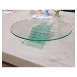 11" Decorative Glass Pedestal