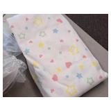 Lot of (9) Houseware Homes Hollow & Solid Stars with Red Hearts pattern Baby Crib Sheets