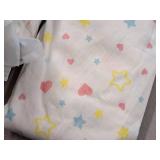 Lot of (5) Houseware Homes Hollow & Solid Stars with Red Hearts pattern Baby Crib Sheets