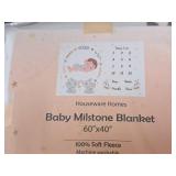 Lot of (8) Houseware Homes Baby Milestone Blankets - Boy