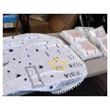 Lot of (6) Houseware Homes Baby Milestone Blankets - Girl