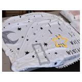 Lot of (6) Houseware Homes Baby Milestone Blankets - Girl