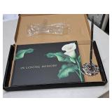 Lot of (10) In Loving Memory Record Book with Pen and Holder (in box)