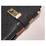 Lot of (18) Diary with Lock and Pen (Black) (in box)