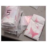 Lot of (5) Houseware Homes Butterfly pattern Baby Crib Sheets