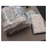 Lot of (9) Houseware Homes Hollow & Solid Stars with Red Hearts pattern Baby Crib Sheets