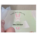 Lot of (9) Houseware Homes Hollow & Solid Stars with Red Hearts pattern Baby Crib Sheets