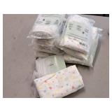 Lot of (10) Houseware Homes Hollow & Solid Stars with Red Hearts pattern Baby Crib Sheets