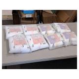 Lot of (8) Houseware Homes Baby Milestone Blankets - Girl