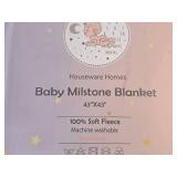 Lot of (10) Houseware Homes Unisex Baby Milestone Blankets