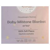 Lot of (20) Houseware Homes Unisex Baby Milestone Blankets
