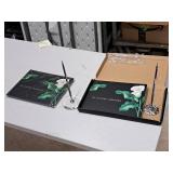 Lot of (10) In Loving Memory Record Book with Pen and Holder